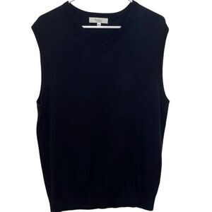 TURNBURY Men's‎ Sweater Vest Sz M Silk Blend V-NECK Banded Hem PULLOVER